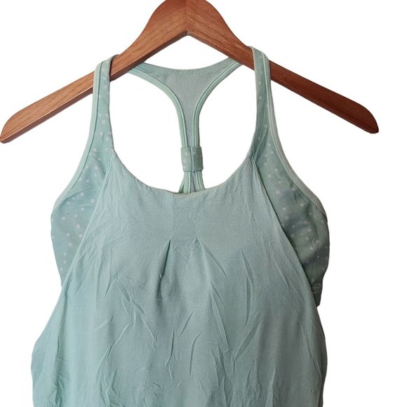 Lululemon Athletica Tank Top Size 6 Built in Bra Practice Freely Yoga Tank Fresh - Picture 5 of 14